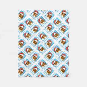 Kerstcollie Fleece Blanket