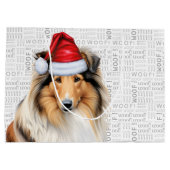 Kerstcollie Hondenliefhebber Wof Wordvakantie Groot Cadeauzakje (Achterkant)
