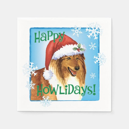 KerstCollie Napkins Servet (Voorkant)