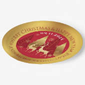 Kerstcomposiet goudgrenspapier bord (Gekanteld)