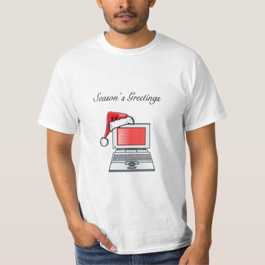 kerstcomputer t-shirt (Voorkant)