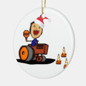 kerstconstructie keramisch ornament (Links)