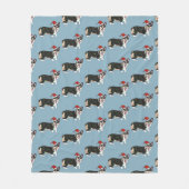 Kerstcorgi Fleece Deken (Voorkant)