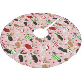 Kerstcorgi-honden geborsteld polyesterboomrok kerstboom rok (Gekanteld)