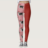 Kerstcorgi Pup  Leggings (Voorkant)
