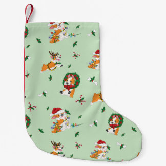 Kerstcorgis Stocking Kleine Kerstsok