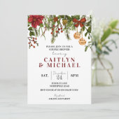 Kerstcoureur Invite, holiday Shower Kaart (Staand voorkant)