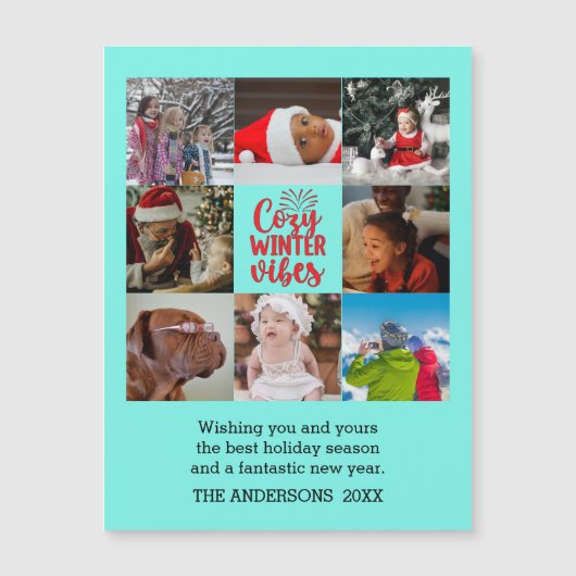 Kerstcozy Winter Vibes Family Foto Collage (Voorkant)