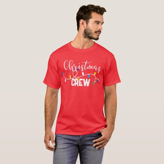 Kerstcrew, kerstfeest familie t-shirt (Voorkant volledig)