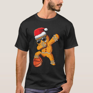 kerstdabbing Gingerbrood Man Dab Cool Basketb T-shirt