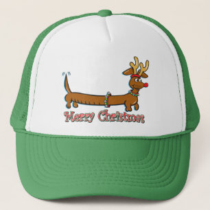 Kerstdachshind Trucker Pet
