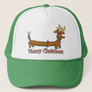 Kerstdachshind Trucker Pet