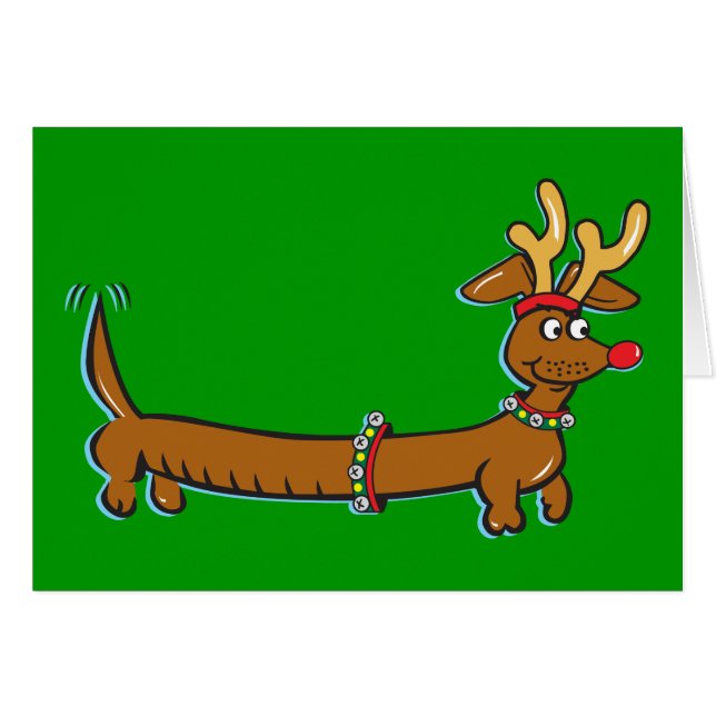 Kerstdachshund (Voorkant Horizontaal)