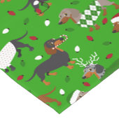 Kerstdachshund - alle korte tafelbladen tafelloper (Hoek)