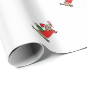 kerstdachshund cadeaupapier (Rol Hoek)