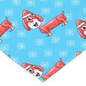 Kerstdachshund Dog Pattern Korte Tafelloper (Hoek)