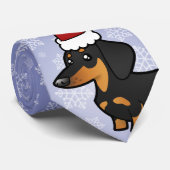 Kerstdachshund (gladde jas) stropdas (Opgerold)