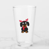 kerstdachshund glas (Voorkant)