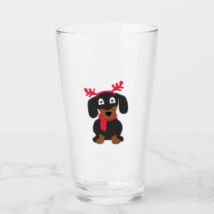 kerstdachshund glas