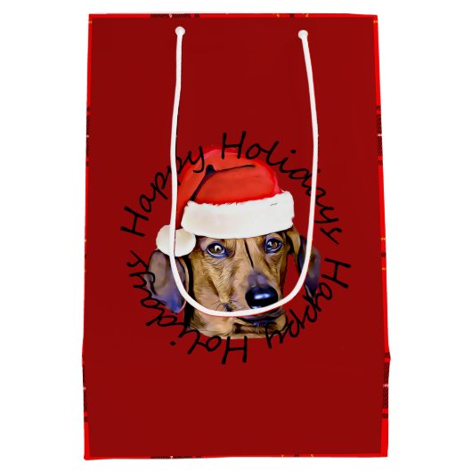 kerstdachshund-hond Aangepaste cadeautas (Achterkant)