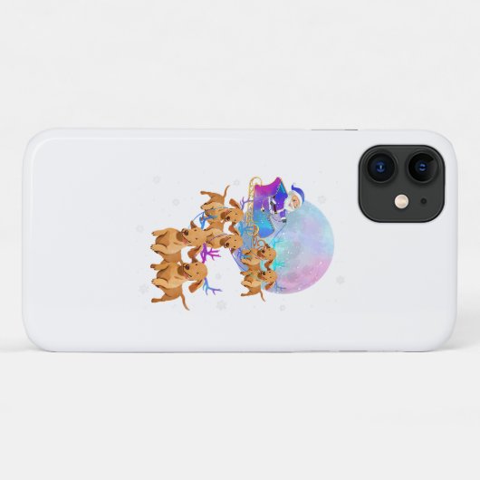 Kerstdachshund Reindeer Santa Dog Mam Case-Mate iPhone Case (Achterkant (horizontaal))