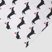 kerstdachshunds en kerstmanden tissuepapier (Detail)