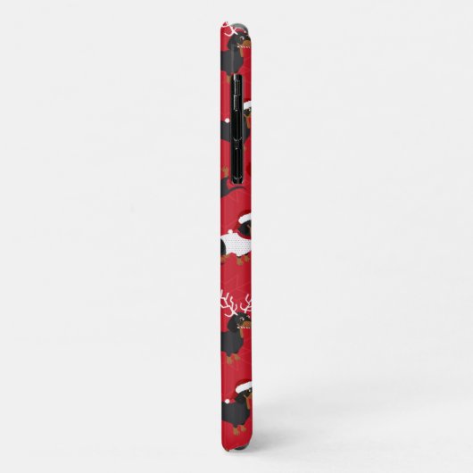 kerstdachshunds Red Case-Mate iPhone Case (Achterkant/links)