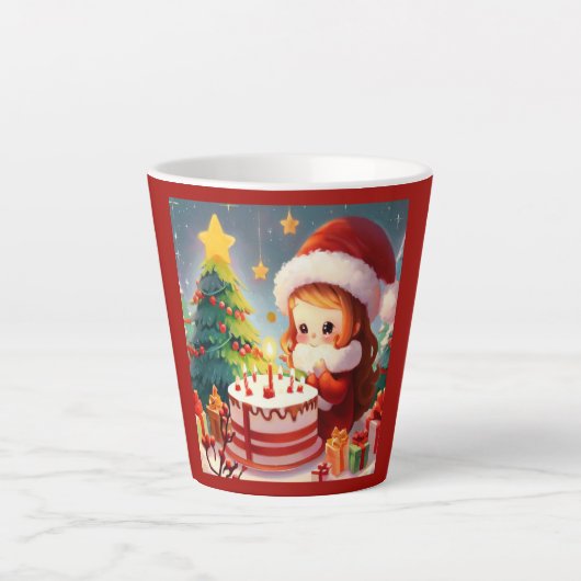 Kerstdag 1 latte mok (Voorkant)