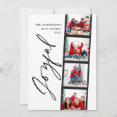 Kerstdag 4 foto-inklage typografie modern blauw (Voorkant)