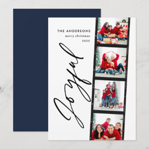 Kerstdag 4 foto-inklage typografie modern blauw