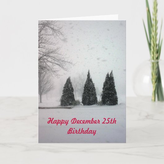 Kerstdag 6 - Gentle Snow Feestdagen Kaart (Voorkant)