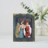 Kerstdag  Art Deco Briefkaart (Staand voorkant)