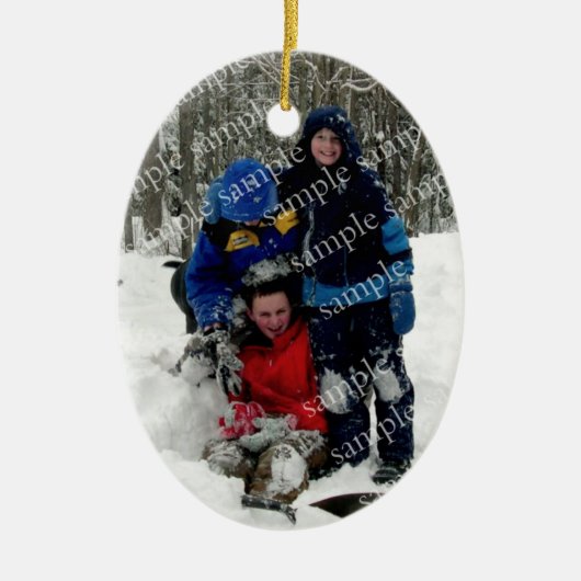 Kerstdag Foto Keepomwille Keramisch Ornament (Voorkant)