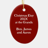 Kerstdag Foto Keepomwille Keramisch Ornament (Achterkant)