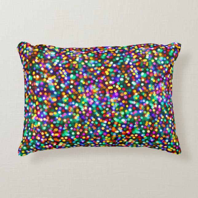 Kerstdag Happy Lights Decoratief Kussen (Voorkant)