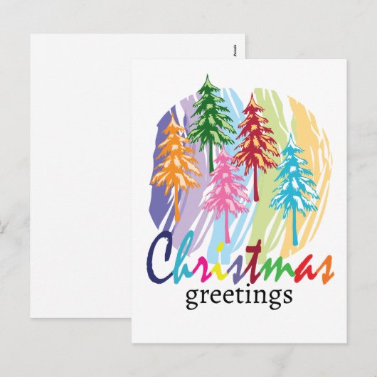 Kerstdag kaart (Voorkant / Achterkant)