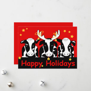 Kerstdag Koeien Vaste feestdag Kaart