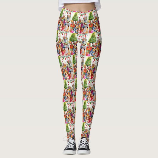 Kerstdag Leggings (Voorkant)