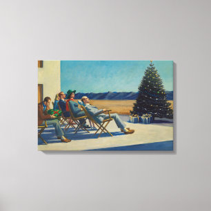 Kerstdag, Mensen in de Zon, Edward Hopper Canvas Afdruk