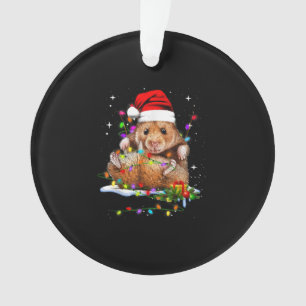 Kerstdag met jute hamster ornament