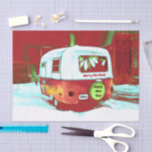  kerstdag met Retro Green Red Holiday Tissuepapier (Craft)