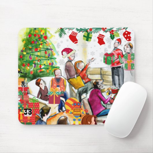 Kerstdag Muismat (Met muis)