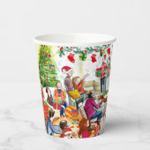 Kerstdag Papieren Bekers (Links)