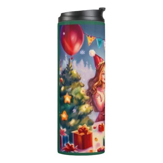 Kerstdag Thermosbeker (Gedraaid links)