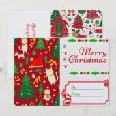 Kerstdag Vakantie Kaart (Voorkant / Achterkant)