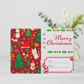 Kerstdag Vakantie Kaart (Staand voorkant)