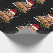 Kerstdag van Cute Hamster Cadeaupapier (Hoek)