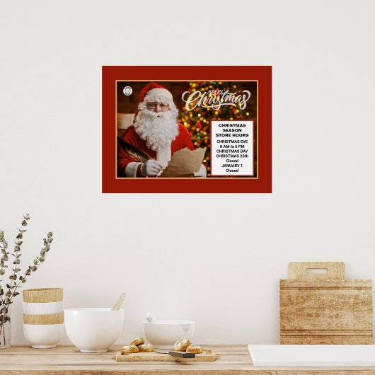 Kerstdagen - Feestdagen kerstwinkels Poster (Keuken)