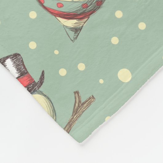 kerstdagen fleece deken (Hoek)