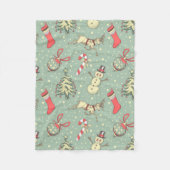 kerstdagen fleece deken (Voorkant)
